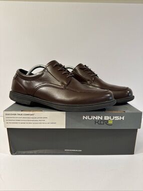Nunn Bush Men’s Brown Dress Shoes - Size 11.5 - Slip Resistant, Comfort Gel